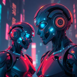 the night when humanoid robots created an intelligent neural network. stylized, beautiful lineart, depth focus, rankings pixiv, artstation, soft lighting, srgb, 4 k artstation, cinematic, by kadokawa, nitroplus, ilya kuvshinov, ross tran, leyendecker, wlop guweiz