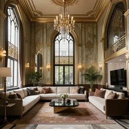 photo of art deco apartment with gothic interior