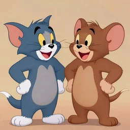 tom and jerry as a bodybuilder's, photorealistic