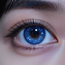 eye filled with stars