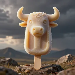 ice cream popsicle in the shape of bullwinkle