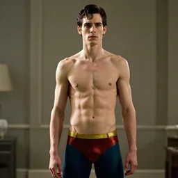 film still of superman as a!!! skinny very skinny skinny slim weak man very skinny no muscle skinny skinny!!! in the new superman movie