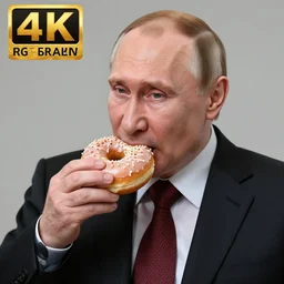 Vladimir Putin eating a donut, made by Stanley Artgerm Lau, WLOP, Rossdraws, ArtStation, CGSociety, concept art, cgsociety, octane render, trending on artstation, artstationHD, artstationHQ, unreal engine, 4k, 8k