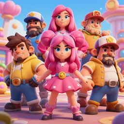 demi rose, clash royal style characters, unreal engine 5, octane render, detailed, brawl stars, cinematografic, cinema 4 d, artstation trending