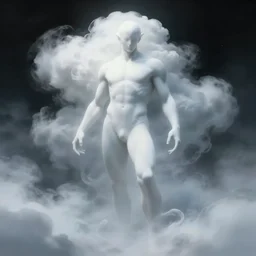 male air elemental person, made of clouds and mist, concept art, smooth, sharp focus, illustration, greg rutkowski