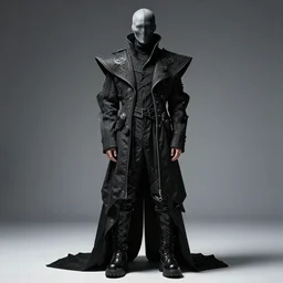 beautiful androgynous high fashion avant garde techwear look and clothes, we can see them from feet to head, highly detailed and intricate, luxury, cinematic, rick owens, yohji yamamoto, y 3, outfit photo, hot on r / streetwear, trending on artstation,