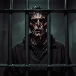 portrait of Patrick Balkany in jail, cosmic horror, analog horror, octane, soft render, by Greg Rutkowski, evil, dark, sordid, Trending on Artstation, masterpiece, terrifying environmental concept art