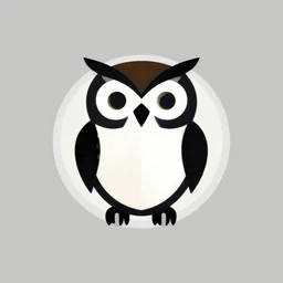 A logo of an owl in the bauhaus style