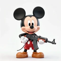 grumpy mickey mouse with an ak 4 7