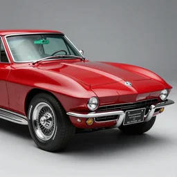 A beautiful 1969 Corvette. ruby, emerald, black opal, diamond, precious metal, created using nanotechnology