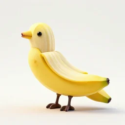 Bird shaped as bananas, digital art