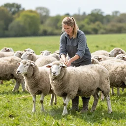 shearing a sheep