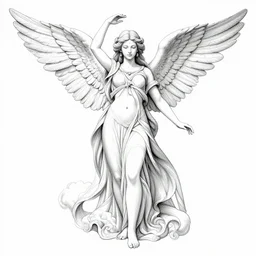 photograph goddess angel of tranquility::1 hyper detailed, character concept, full body, dynamic pose::2 intricate, lineart, cerpuscular rays, by yoshitaka amano, alfons mucha, 4k, fine art photography, create a photo, document.photo.