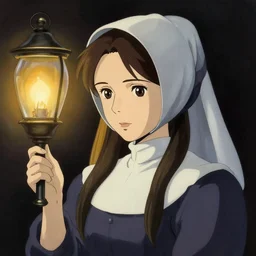 florence nightingale, the lady with the lamp, delicate features finely detailed perfect art, gapmoe yandere grimdark, trending on pixiv fanbox, painted by greg rutkowski makoto shinkai takashi takeuchi studio ghibli
