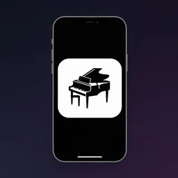 nightcore piano logo for the mobile appstore