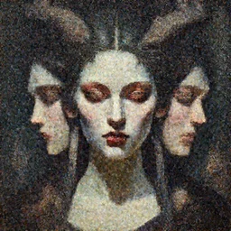 cinematic symmetrical closeup portrait of gothic Buddhist daemon goddess, head and bust only, by Tim Hildebrandt, by Wayne Barlowe, by Bruce Pennington, by Zdzisław Beksiński, by Paul Lehr, oil on canvas, masterpiece, trending on artstation, featured on pixiv, cinematic composition, astrophotography, dramatic pose, beautiful lighting, sharp, details, details, details, hyper-detailed, no frames, HD, HDR, 4K, 8K
