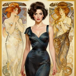 modern woman | hyperrealistic | feminist | digital painting | trending on artstation | pinup portrait | clean | illustration | centred | one figure | dressed | unreal engine 5 | 8 k resolution | by greg rutkowski alphonse mucha gustav klimt and mel ramos