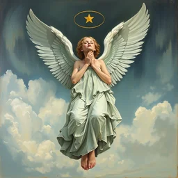 oil painting of an angel by james jean