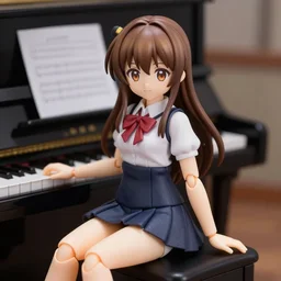 kaoru nishimi nendoroid with a piano