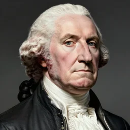 George Washington posing st Mr. Olympia, hyperrealistic, high quality, face details, powerful, smooth, sharp focus