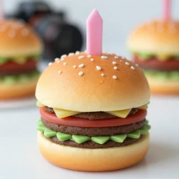 cake, decorated hamburger cake, tasty, youtube, photography, 8 k, canon, photo, sweet, food blog, foodie, hostess, little debbie, intricate details, food, instagram, sharp focus, depth of field, flickr, bokeh, daniel krieger, sony, food photography macro - s 5 0