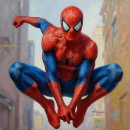 a highly detailed painterly painting of latino peter parker, by james gurney, greg rutkowski, by craig mullins, ( ( ( ( ( spiderman