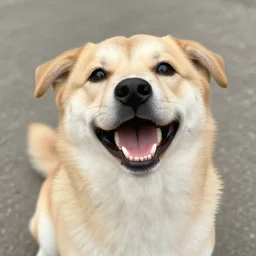 the happiest dog in the world, a dog so happy that it's actually causing him pain, help that poor happy dog, incredibly wide smile