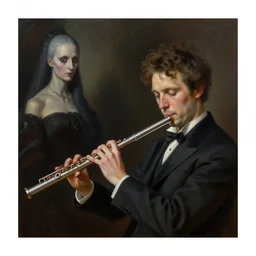 a flute, no people!!!! | highly detailed oil painting, hyperrealistic, very intrincate | cinematic lighting, award - winning | by rachel ruysch, giger, beksinski and bocklin | by austin osman spare and william blake, trending on artstation, cgsociety, official art, octane.