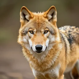 professional photograph of a golden wolf, high quality, highly detailed, hd, 8 k