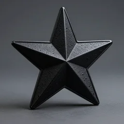 black star, highly detailed