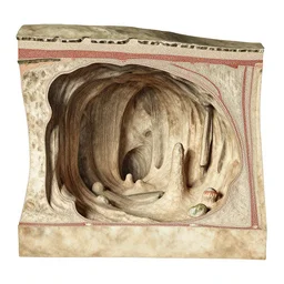 cave system lateral cutaway