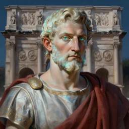 portrait of roman emperor constantine digital painting bioluminance alena aenami artworks in 4 k design by lois van baarle by sung choi by john kirby artgerm and greg rutkowski and magali villeneuve
