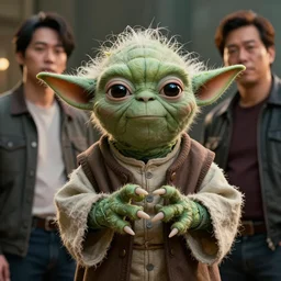 danny devito's as yoda by greg rutkowski, stanley artgerm lau and jason chan highly detailed, cinematic lighting, octane render, unreal engine lumen, very coherent. cinematic, hyper realism, high detail, octane render, 8 k