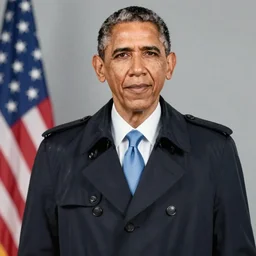 barak obama in a trench coat, highly detailed, photorealistic, lifelike, photography