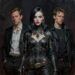 noomi rapace, atompunk, oil painting, darkness, paint texture, digital painting, highly detailed, artstation, sharp focus, illustration, concept art, ruan jia, charlie bowater, tom bagshaw, norman rockwell