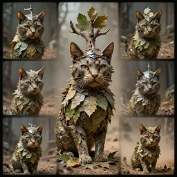 glass collage of lomography shot of a realistic cataphract fierce tree made of leaves, headdress, depth of field, dusty, dramatic light, dystopian environment, intricate, highly detailed, artstation, sharp focus, artgerm, tomasz alen kopera, peter mohrbacher