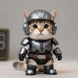 kitten in a master chief costume