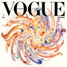 fractal flame generative abstract digital art, ilya kuvshinov illustration, vogue elle women's fashion magazine, john singer sargent, trending on artstation, watercolor painting, psychedelic, intricate