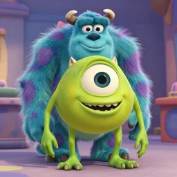 a film still of mike wazowski from monsters inc claymation