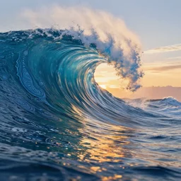 supremely psychedelic ocean wave, water, ripples, backlit, sunset, refracted lighting, outdoors, fractals, paisley pattern, elegant, highly detailed, lifelike, photorealistic, digital painting, artstation, illustration, smooth, sharp focus, psychedelic ocean art