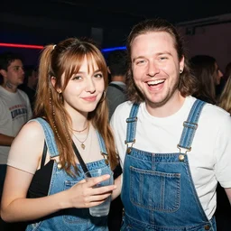 two happy presidents wearing overalls and having fun at the club, egirl hairstyles, photography 5 5 mm