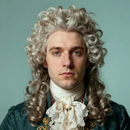 vaporwave Dan Mumford style (portrait of Louis xv) in the style of rococo Rob Lefield and Dan Mumford Dan Mumford Dan Mumford, Dan Mumford, Greg rutkowski, trending on artstation, digital art, surrealism, macro