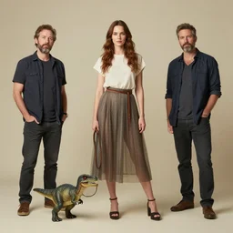 epic masterpiece full body portrait a beautiful woman with a small dinosaur as a pet on a leash, by Edgar Maxence and Ross Tran and Michael Whelan