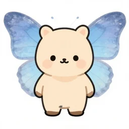 minimalist watercolor 🤡 with a 🦋 background, illustration, vector art