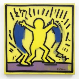 high quality painting by keith harring