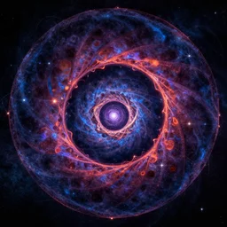 cosmic convergence, spirograph art, by dan mumford, deep color