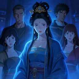 portrait of a female bodhisattva by ilya kuvshinov and anna dittmann and studio ghibli and wlop and rossdraws, digital art, blue lighting, trending on artstation, anime arts, featured on pixiv, blue lighting, hd, 8 k, highly detailed, good lighting, beautiful, epic, masterpiece