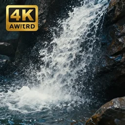 water splashing over rocks, volumetric lighting, cinematic, detailed, raytracing, 4K ultra, award winning