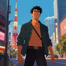 concept art by jama jurabaev, cel shaded, cinematic shot, trending on artstation, high quality, brush stroke, vibrant colors, tokyo
