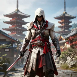 in game picture of the next assassin's creed game which is located in japan, playstation 5, ubisoft anvil